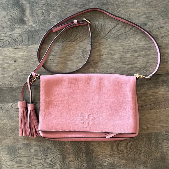 Tory Burch Bags Tory Burch Thea Foldover Crossbody Bag In Pink